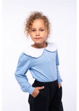 Vidoli блакитна блузка з коміром для дівчинки G-21931W